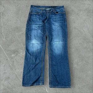 T.K Axel Jeans Mens 38x32 Blue Treadwell Relaxed Straight Bootcut Baggy Y2K 00s